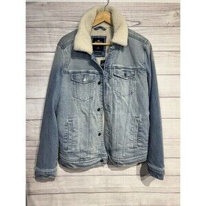 Holister California Epic Flex Denim Fleece Lined Jacket SIZE MEDIUM